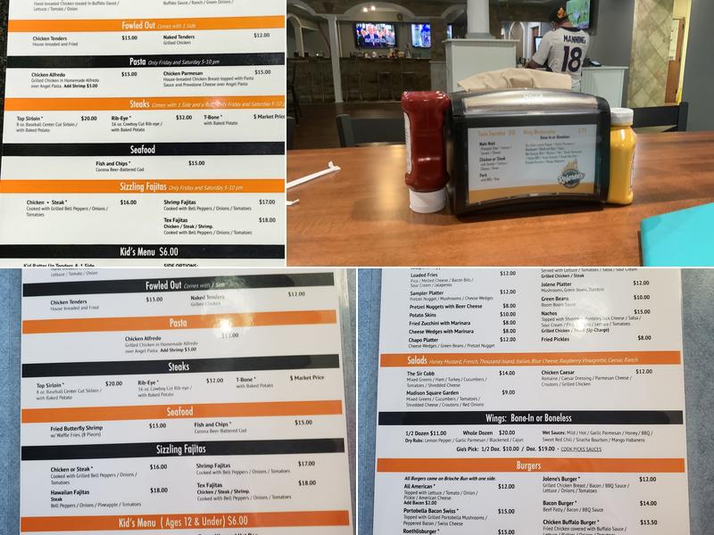 Referees Menu