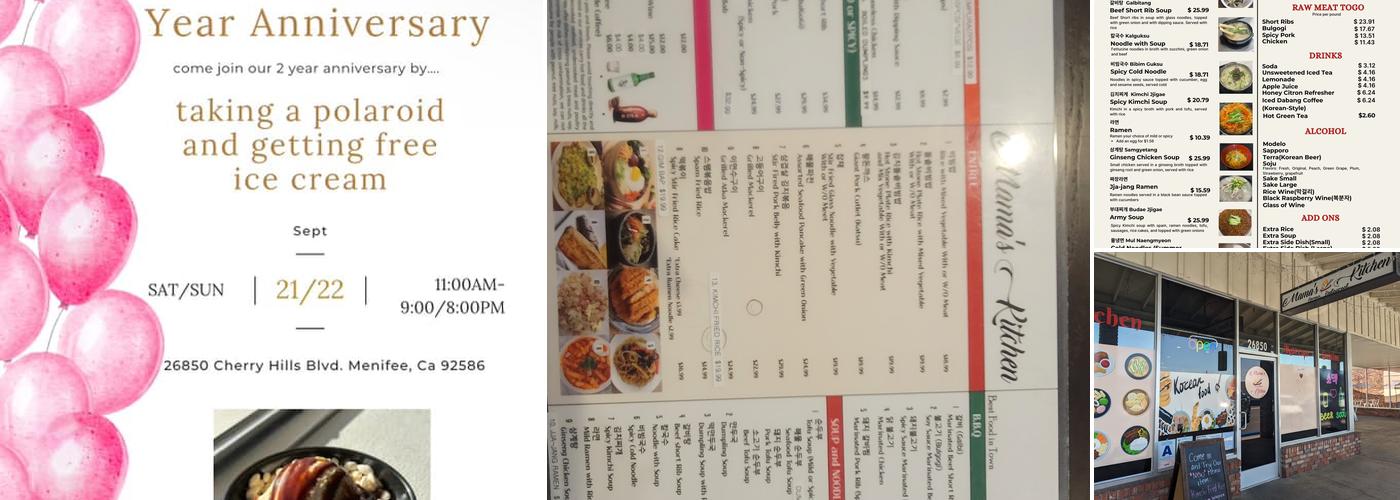 Mama's Kitchen Menu