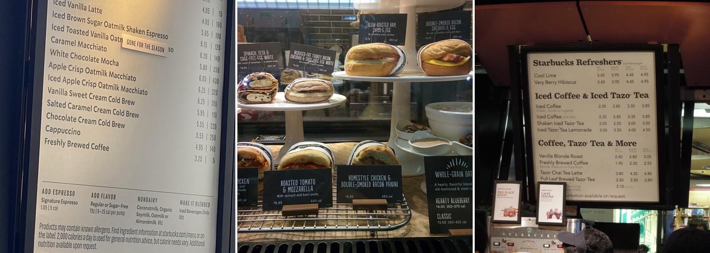 Starbucks Menu