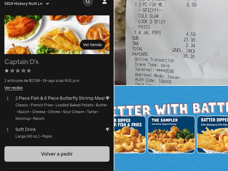 Captain D's Menu