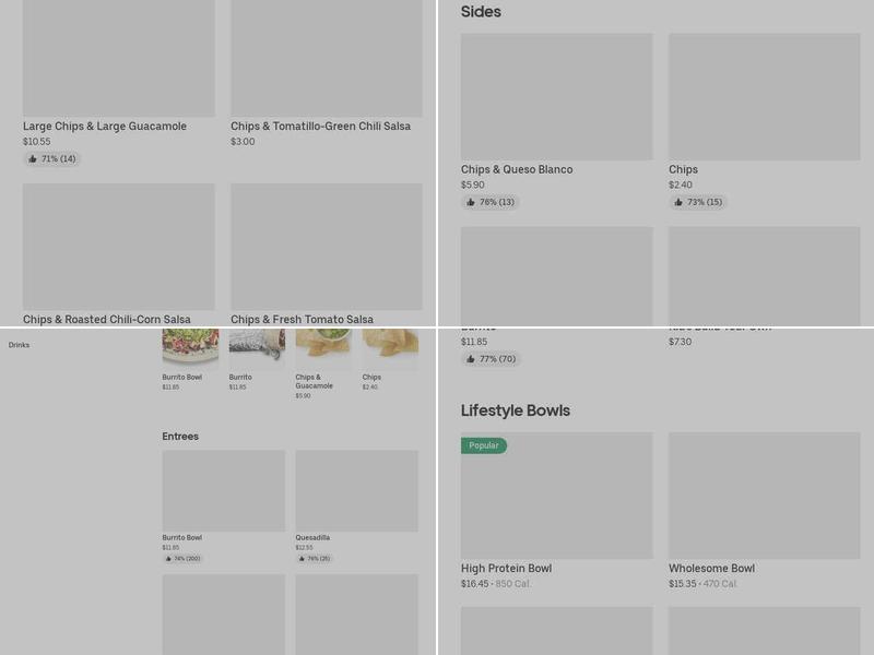 Chipotle Mexican Grill Menu