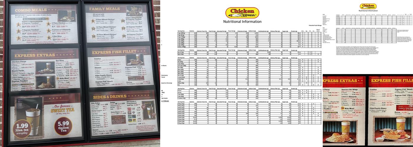 Chicken Express Menu