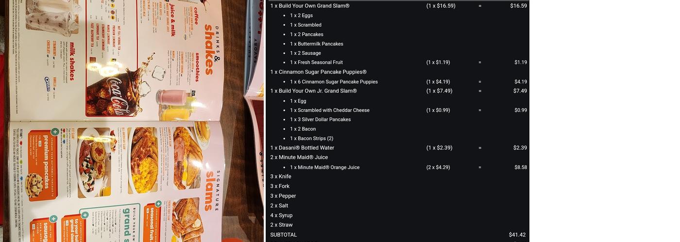 Denny's Menu