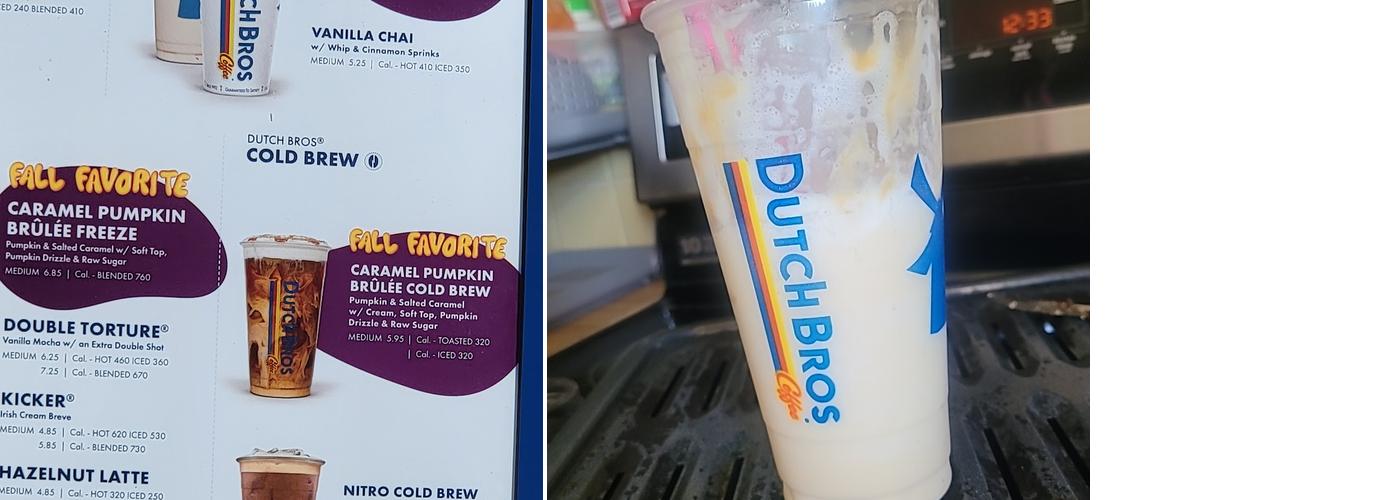 Dutch Bros Coffee Menu