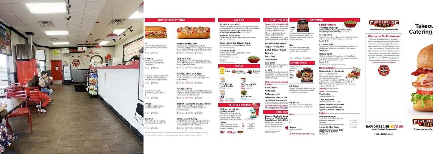 Firehouse Subs Ridge Park Square Menu