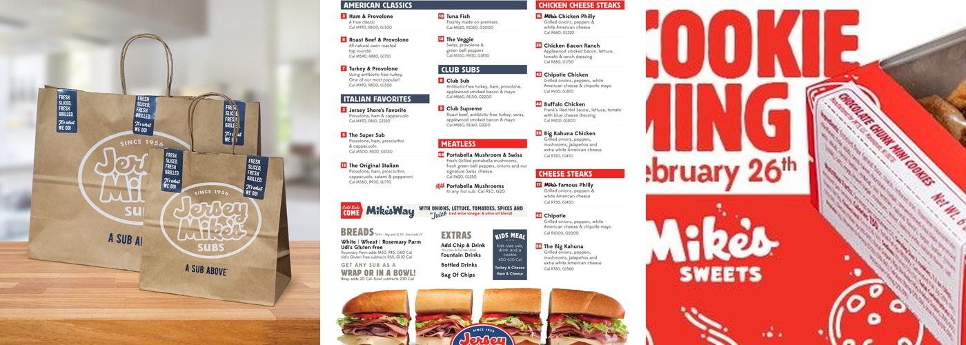 Jersey Mike's Subs Menu