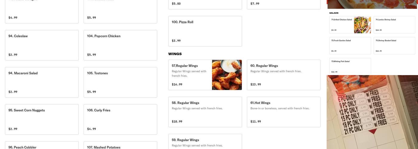 Kennedy Fried Chicken Menu