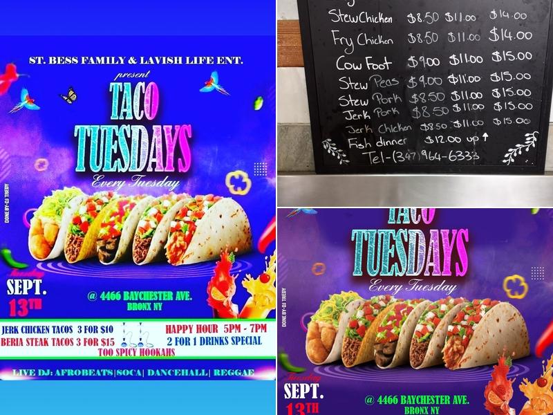 St Bess Jamaican Restaurant Menu