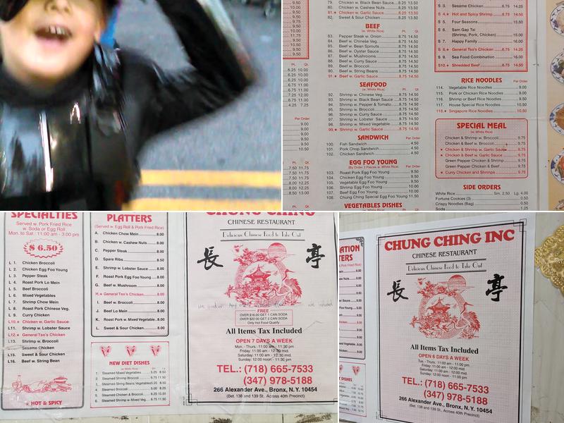 Chung Ching Menu