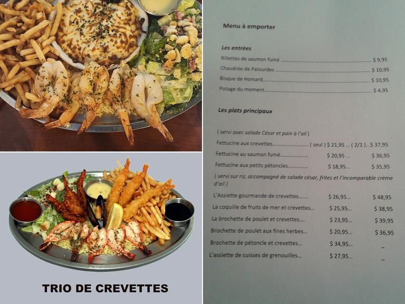 Restaurant Crevettes Plus Menu