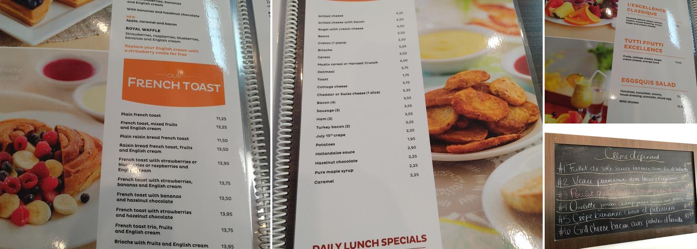 Eggsquis Menu