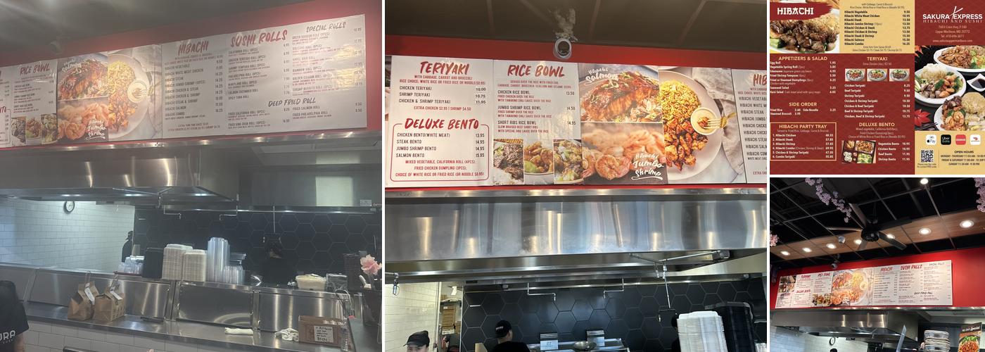sakura express Menu