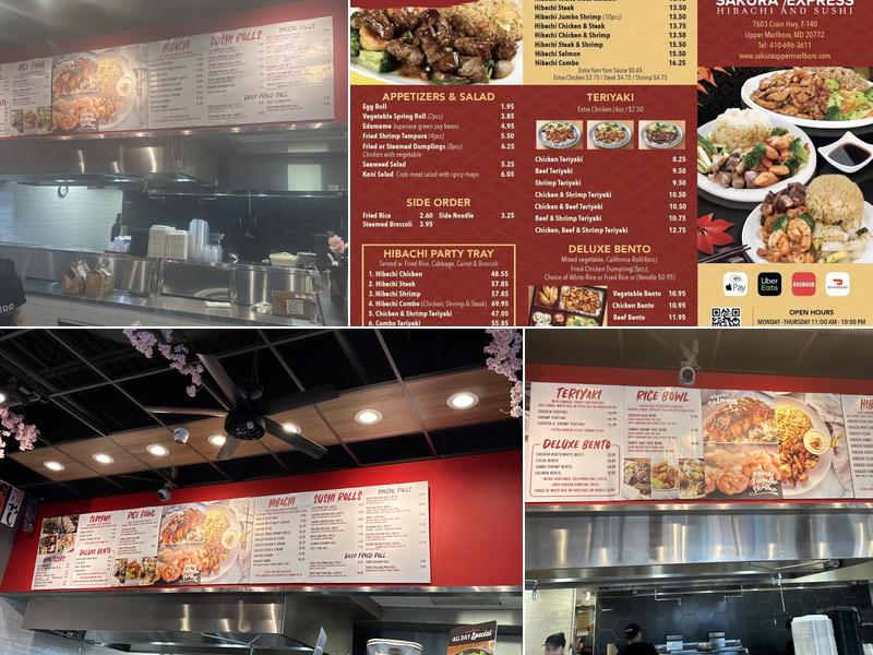 sakura express Menu