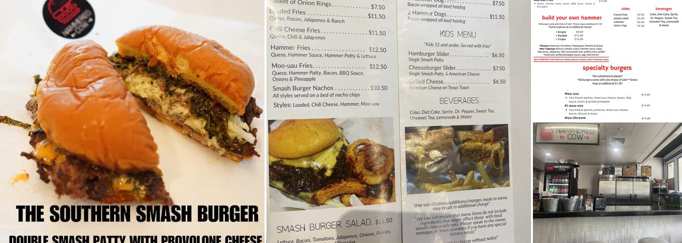 Hammered Cow Menu