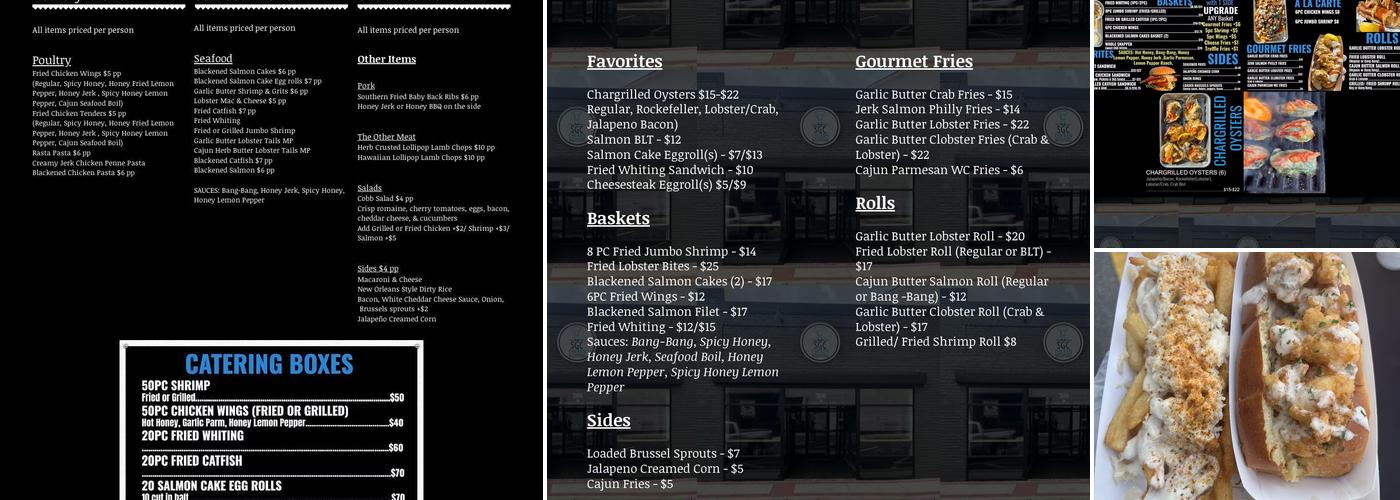 SGC Chicken & Seafood Menu