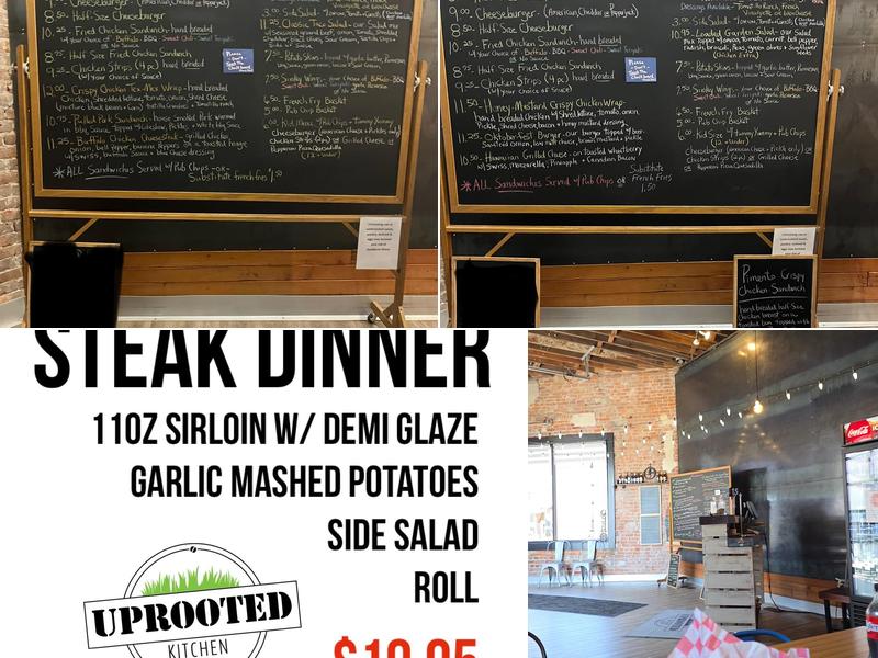 Uprooted Kitchen & Tap Menu