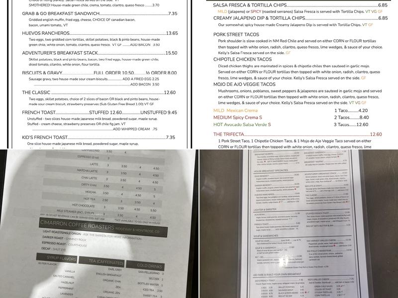 Kelly's Kitchen LLC Menu