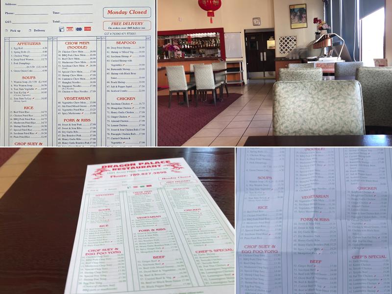 Grande Cache Dragon Palace Menu