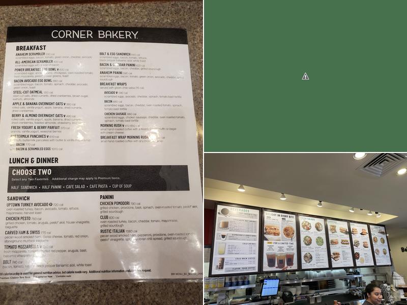 Corner Bakery Menu