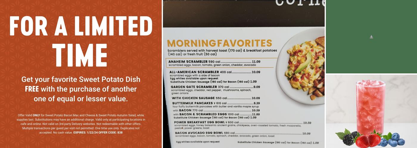 Corner Bakery Menu