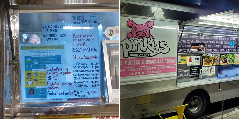 Pinky's Tacos Menu