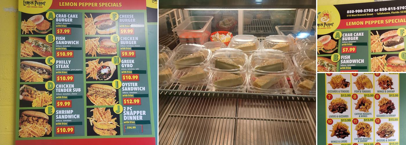 Lemon Pepper Chicken Menu