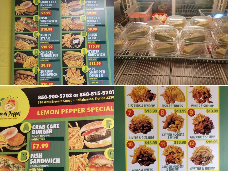 Lemon Pepper Chicken Menu