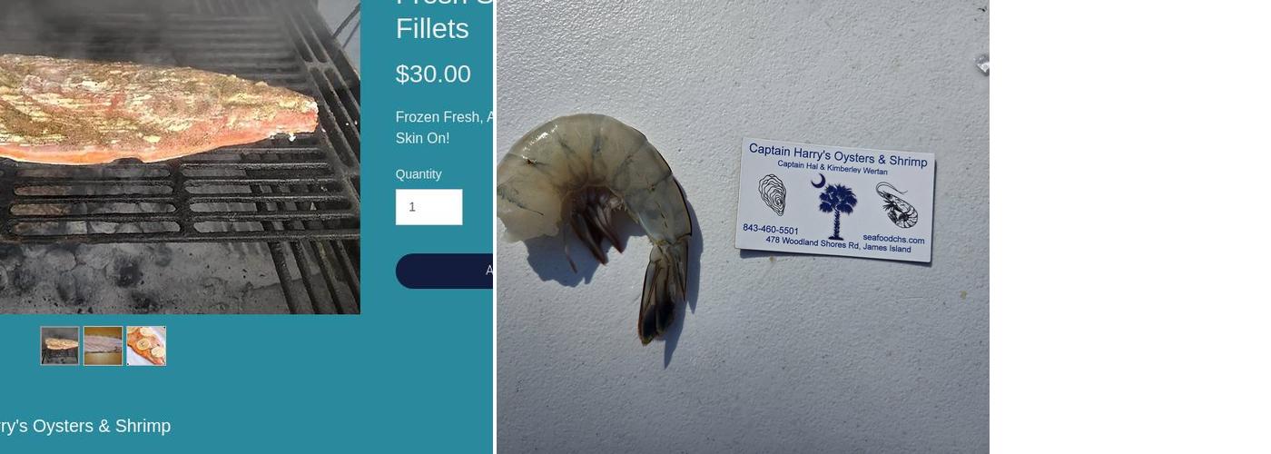 Captain Harry's Oysters & Shrimp Menu