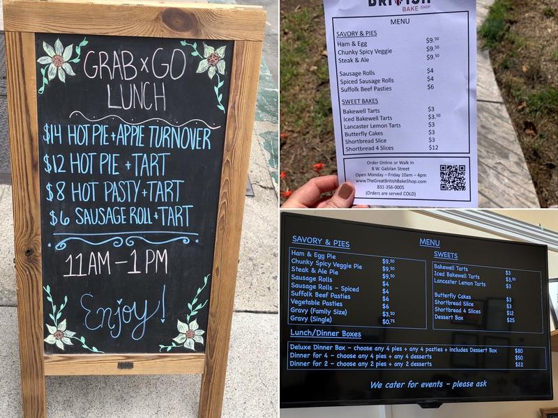 The Great British Bake Shop Menu