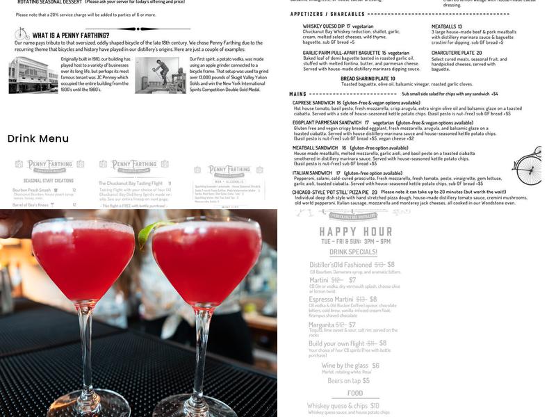 Penny Farthing Bar & Restaurant Menu