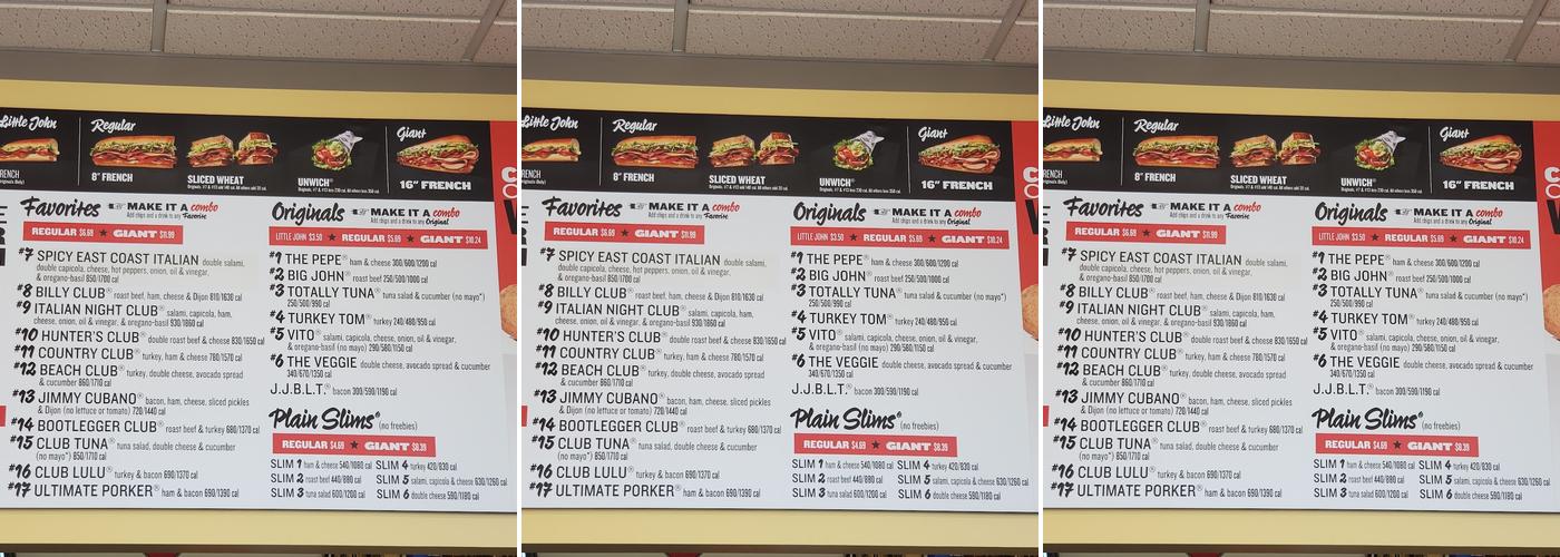 Jimmy John's Menu