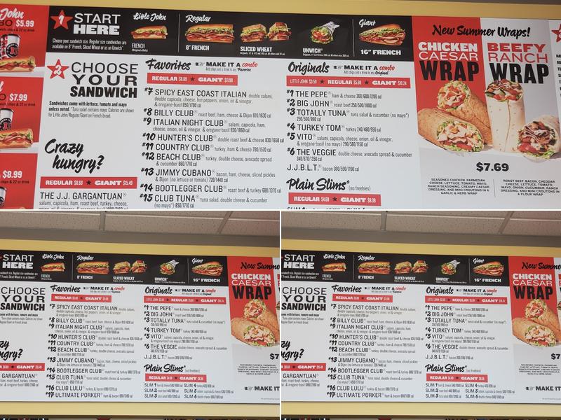 Jimmy John's Menu