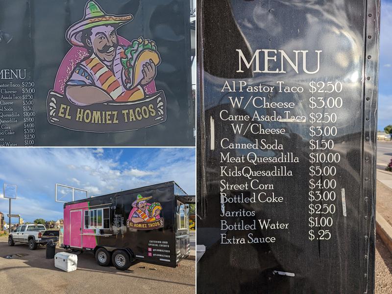 El Homiez Taco Menu