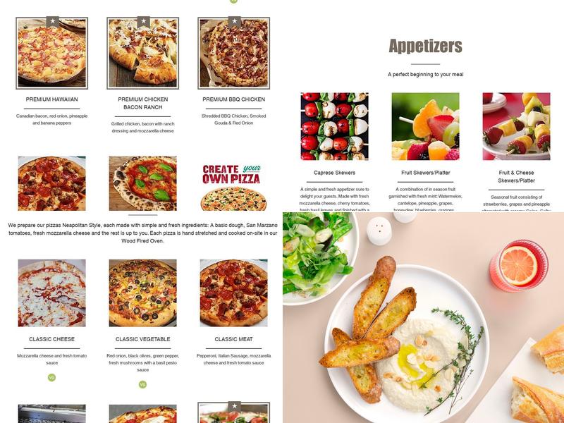 That's Amore' Mobile Wood Fire Pizza Menu