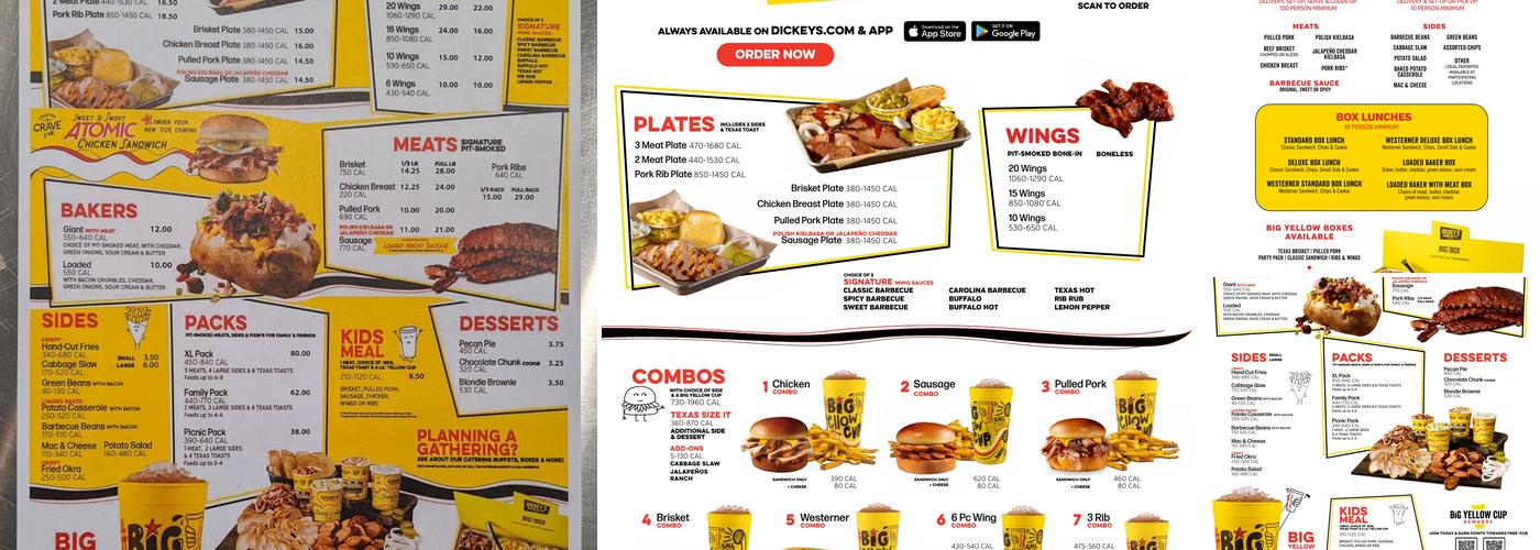 Dickey's Barbecue Pit Menu