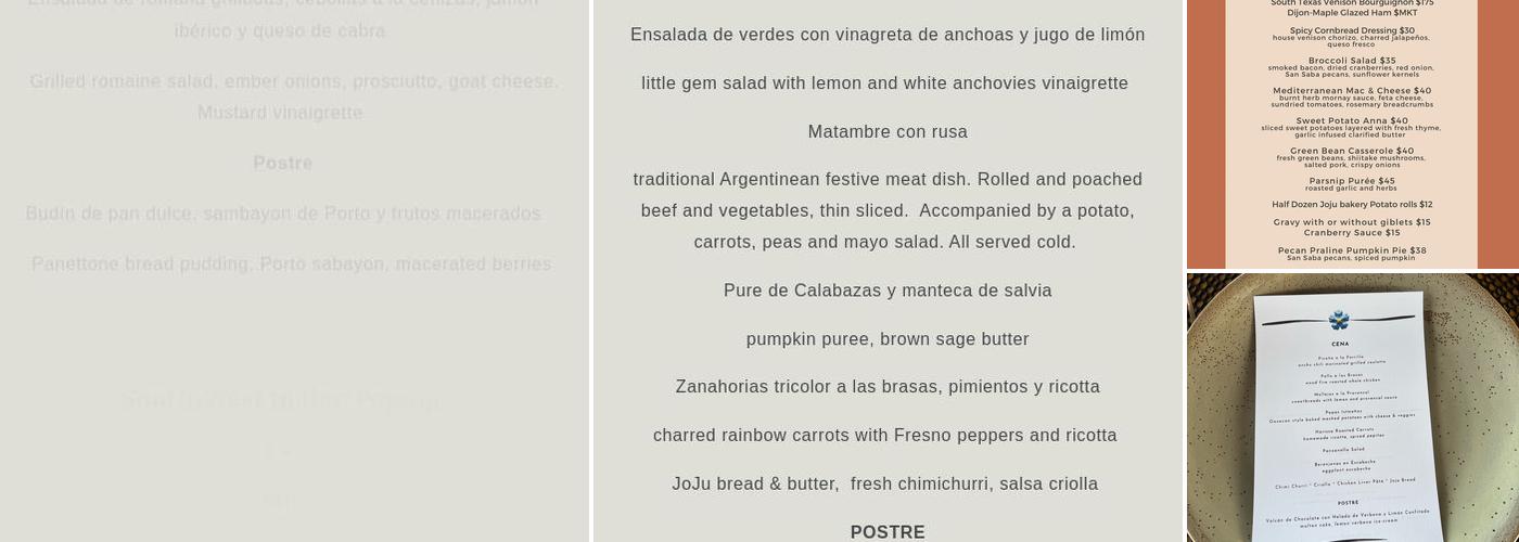 El Quincho Menu