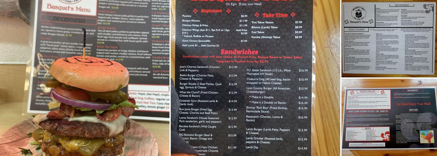 Basquet's Menu