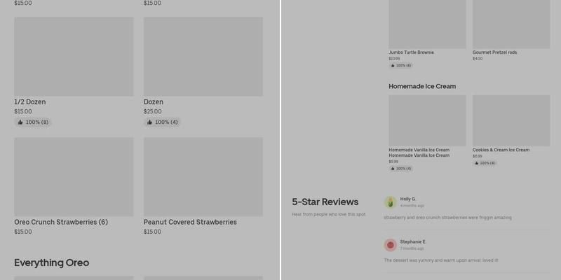 Berry Yummy Treats Menu