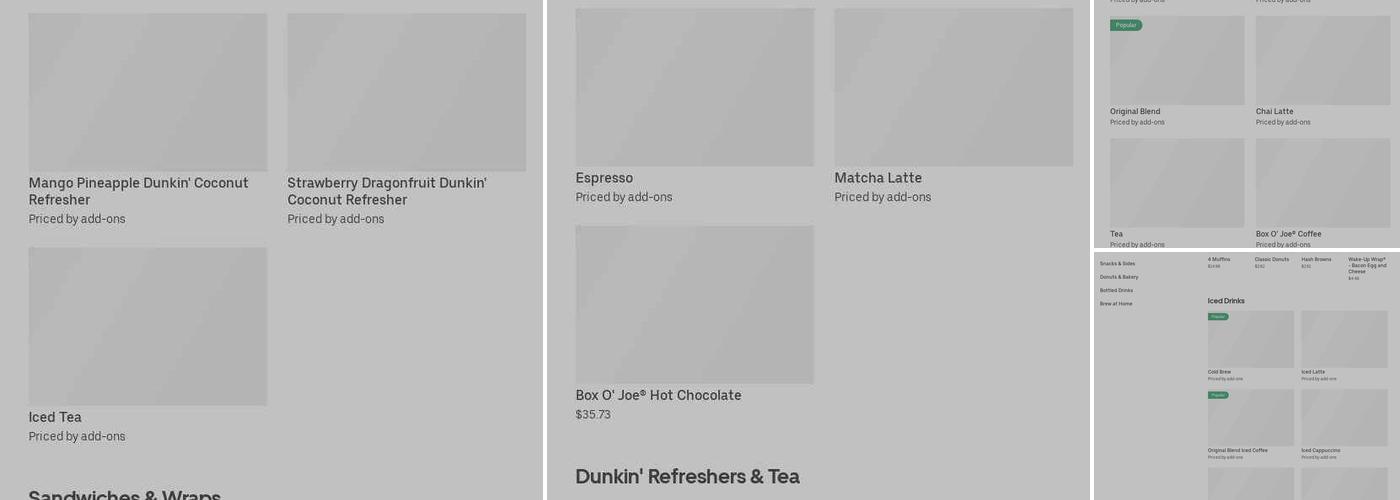 Dunkin' Menu