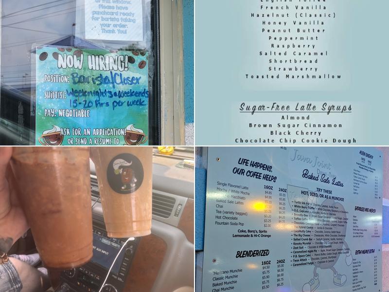 T&L's Java Joint Drive-Thru Menu