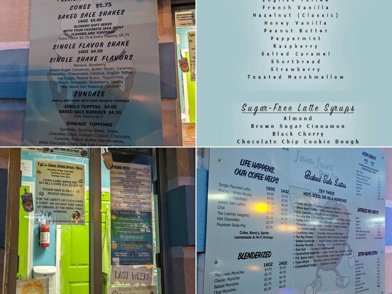 T&L's Java Joint Drive-Thru Menu
