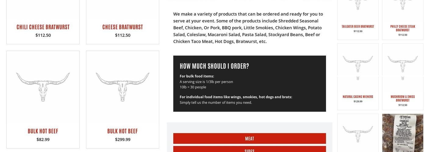 Vojtik's Stockyard Food Menu