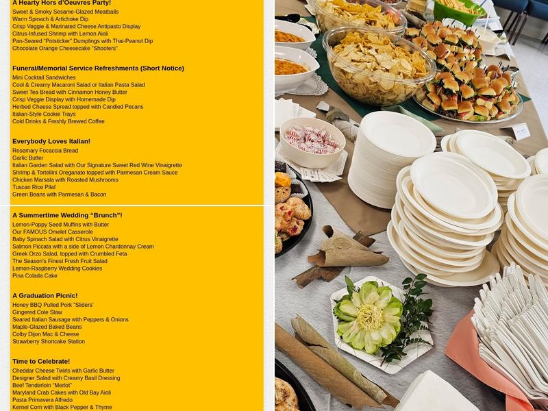 Stone Soup Catering Inc Menu