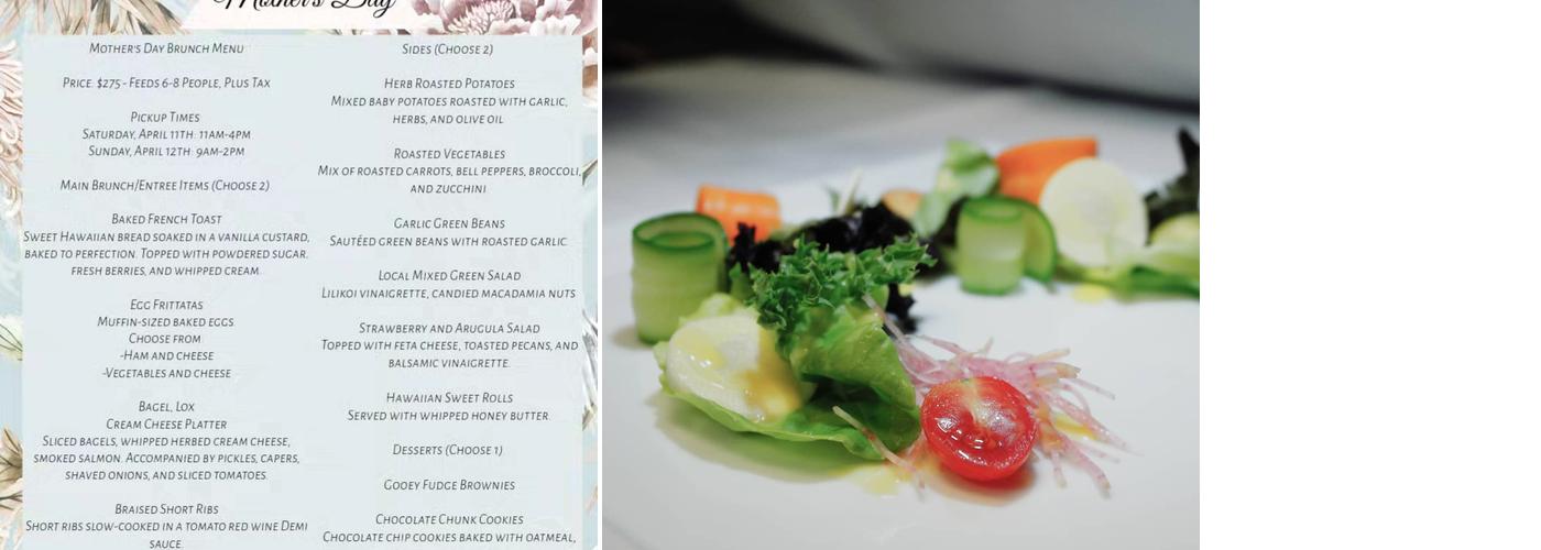 Course Hawaii Menu