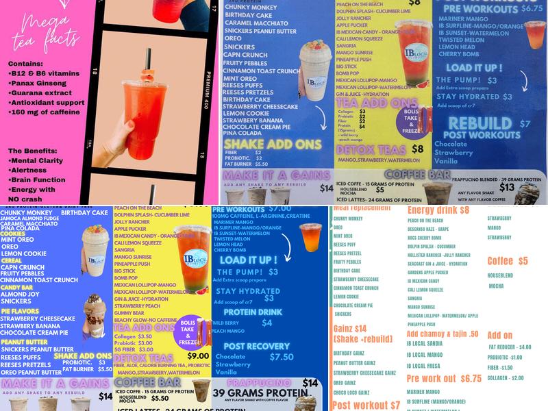 IB local Nutrition Menu