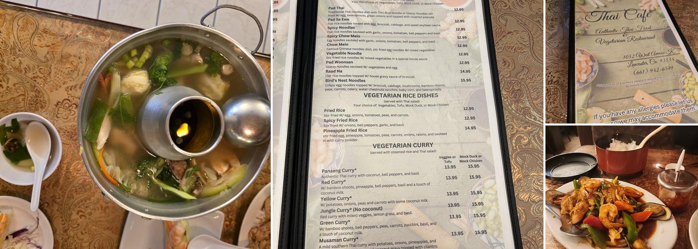 Thai Café Menu