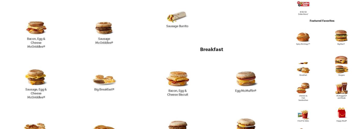 McDonald's Menu