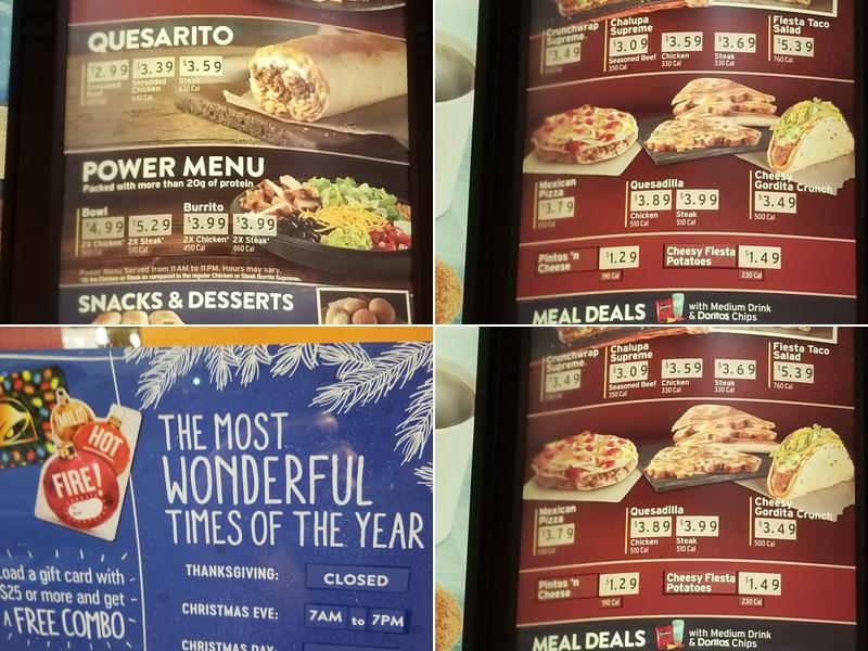 Taco Bell Menu
