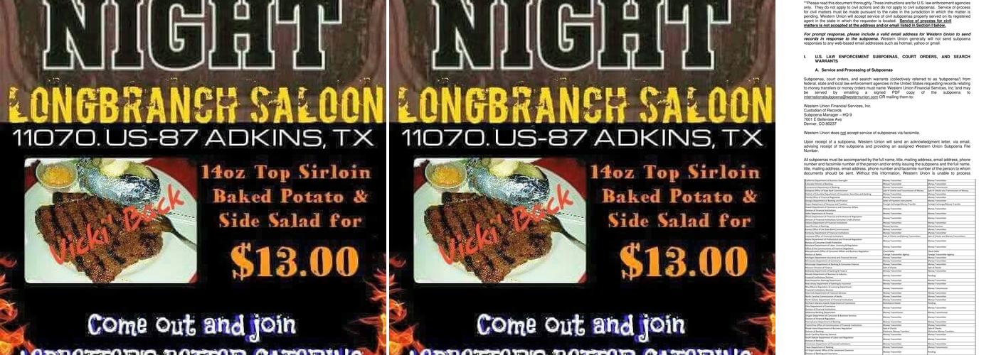 Longbranch Saloon Menu