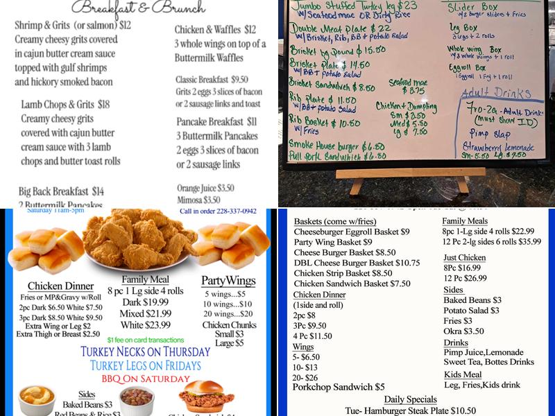 BarnYard Pimpin Scrumptious Menu